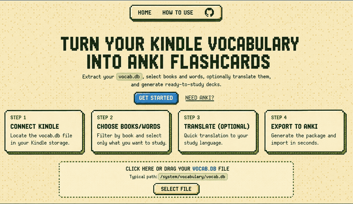 Kindle2Anki project banner